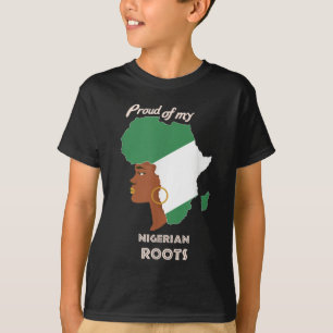 T-shirt Fières racines nigérianes Mois de l'histoire noire
