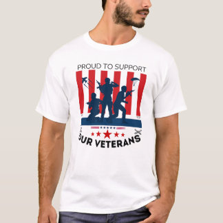 T-shirt Fiers de soutenir nos vétérans