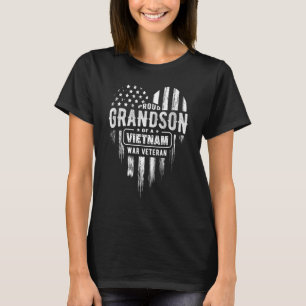 T-shirt Fiers Grandson Vietnam Vet Grand-père anciens comb