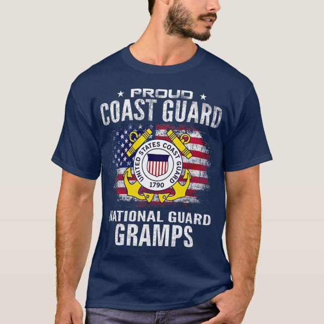 T-shirt Fiers Groupes De La Garde Côtière Nationale Avec (Devant)