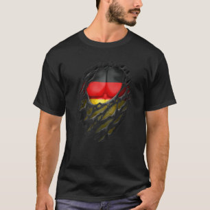 T-shirt Fiers racines allemandes patrimoine déchiré Allema