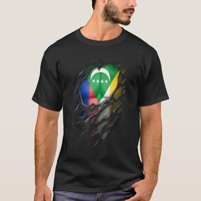 T-shirt Fiers Racines Comores Patrimoine Tordu Comores Écr (Devant)