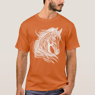 T-shirt Fiers Stallion Portrait Mane Inhe Vent Chevaux cad