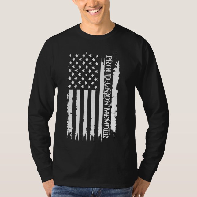 T-shirt Fiers Union Membre États-Unis Distressed w US F (Devant)