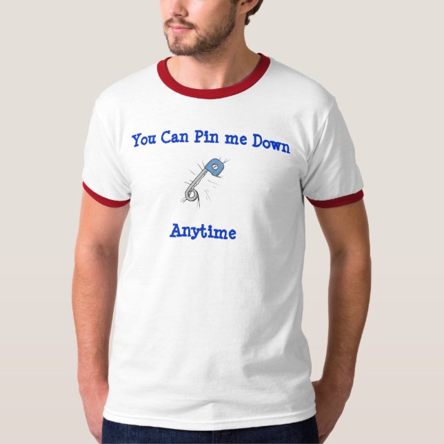 T-shirt Fierté adulte de jeu d'âge, Pin je vers le bas, (Devant)