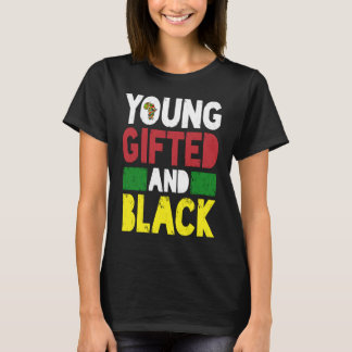 T-shirt Fierté Africaine Jeune et Noire Histoire Noire Lun