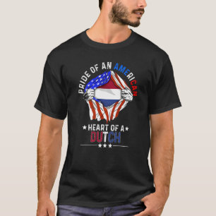 T-shirt Fierté américaine néerlandaise d'Amérique Étranger
