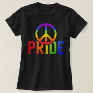 T-shirt Fierté arc-en-ciel et paix