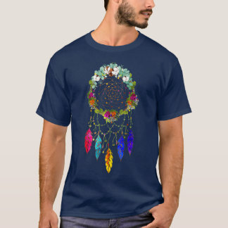 T-shirt Fierté autochtone Plumes indiennes colorées