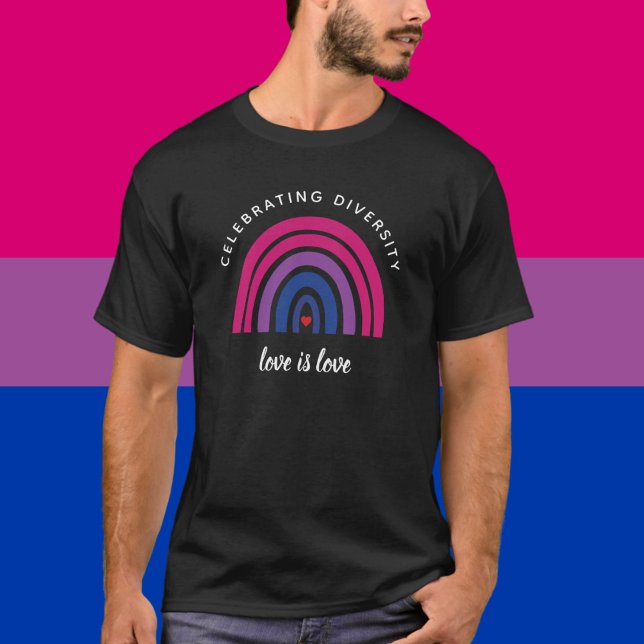 T-shirt Fierté Bisexuelle Célébrer la diversité L'amour es (Créateur téléchargé)