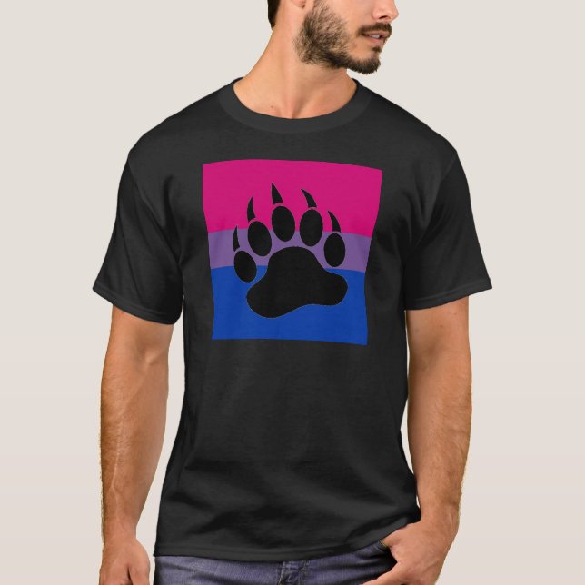 T-shirt Fierté bisexuelle d'ours (Devant)