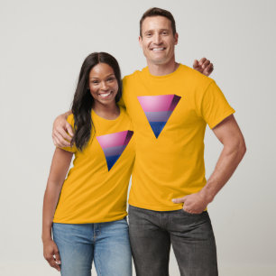 T-SHIRT FIERTÉ BISEXUELLE TRIANGLE 3D