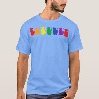 T-shirt Fierté de chats colorés Arc-en-ciel