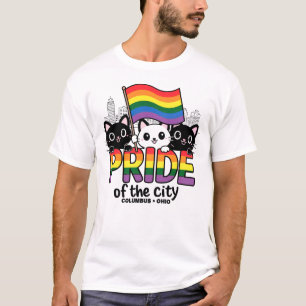 T-shirt Fierté de Columbus City Ohio USA Rainbow Flag
