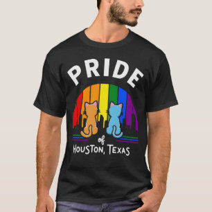 T-shirt Fierté de Houston City Texas USA Arc en ciel