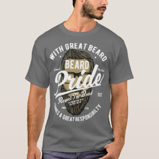 T-shirt Fierté de la barbe Respectez la conception graphiq