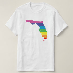 T-shirt fierté de la Floride. rayé
