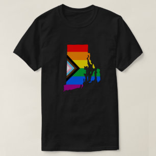 T-shirt Fierté de l'État de Rhode Island LGBTQ Progress Pr