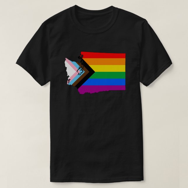 T-shirt Fierté de l'État de Washington LGBTQ Progrès (Design devant)