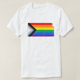 T-shirt Fierté de l'État du Kansas LGBTQ Progress Pride