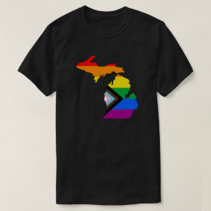 T-shirt Fierté de l'État du Michigan LGBTQ Progress Pride