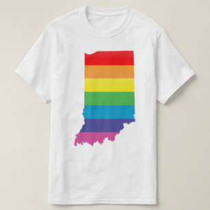 T-shirt fierté de l'Indiana. rayé