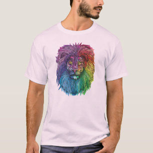T-shirt Fierté de Lion arc-en-ciel