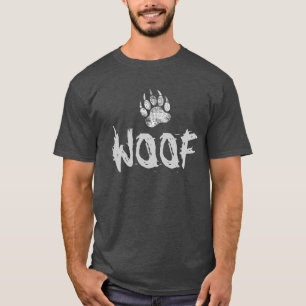 T-shirt Fierté de l'ours en détresse Patte d'ours WOOF