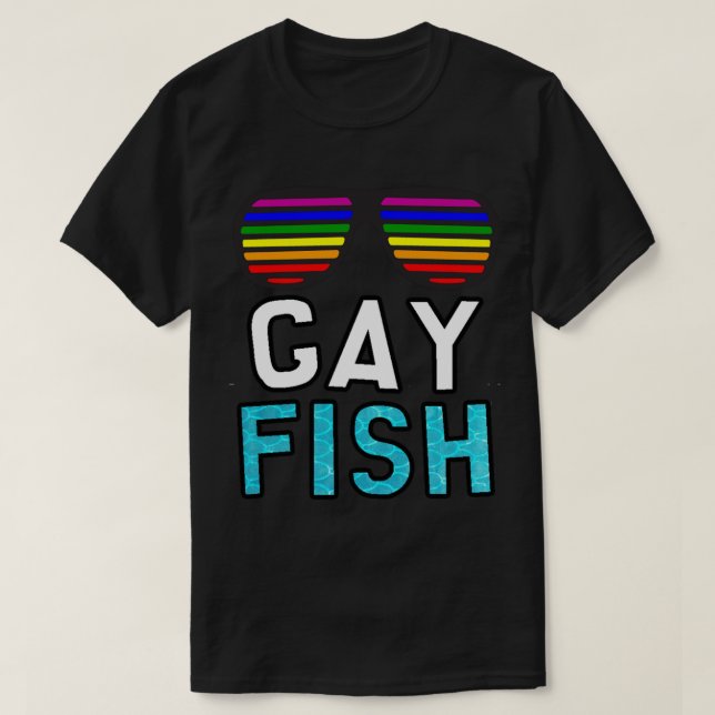 T-shirt Fierté de poisson gris (Design devant)