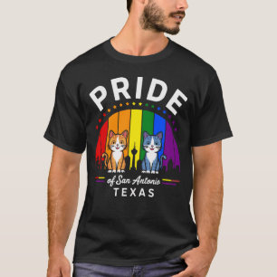 T-shirt Fierté de San Antonio City Texas USA Rainbow Flag