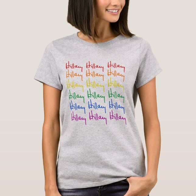 T-shirt Fierté de signature de Hillary - couleurs (Devant)