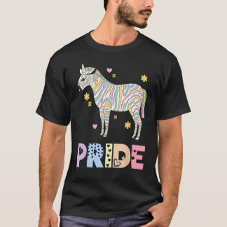 T-shirt Fierté de zèbre Arc-en-ciel Animal LGBTQIA Hommes