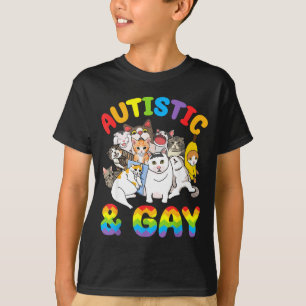 T-shirt Fierté des chats drôles pleurant autistes et gays
