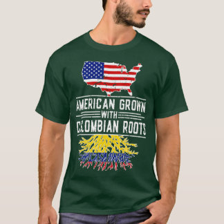 T-shirt Fierté des racines colombiennes grandissantes des