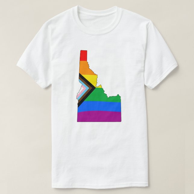 T-shirt Fierté d'État de l'Idaho LGBTQ Progrès Pride (Design devant)