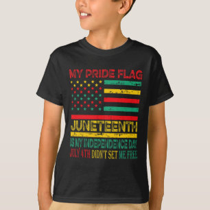 T-shirt Fierté Drapeau Junetdix Est Mon Jour D'Indépendanc