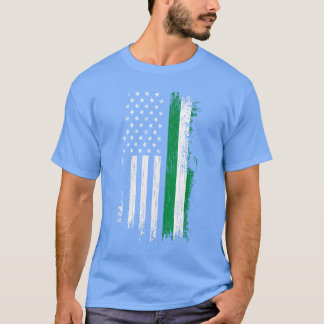 T-shirt Fierté du drapeau nigérian américain Nigeria USA f