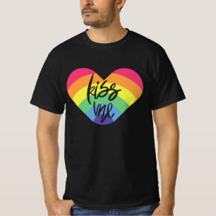 T-shirt Fierté - embrasse-moi. L'amour est juste.