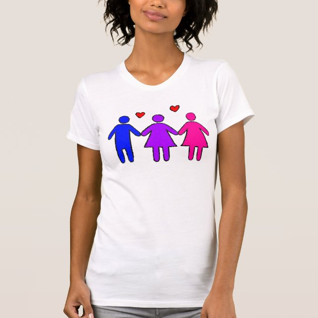 T-shirt Fierté femelle bisexuelle (Devant)