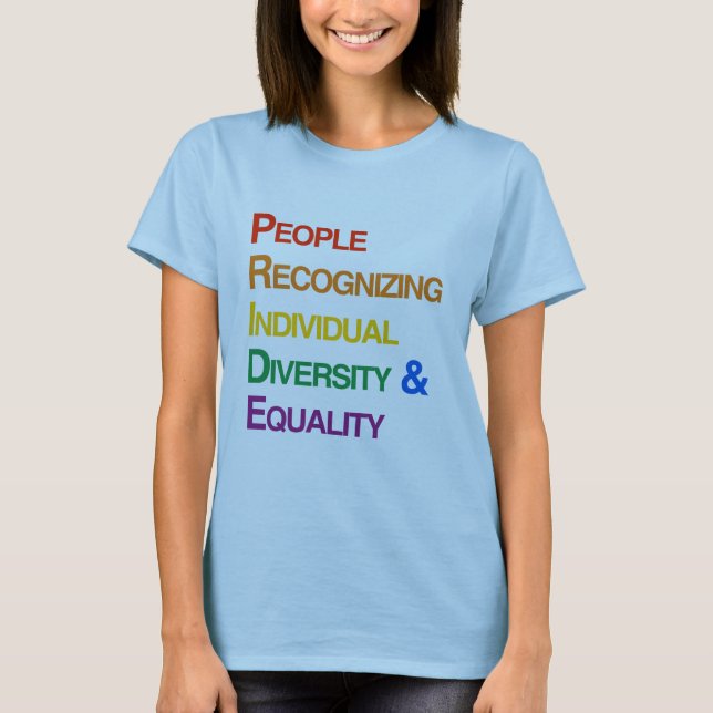 T-SHIRT FIERTÉ : LES GENS IDENTIFIANT LA DIVERSITÉ (Devant)