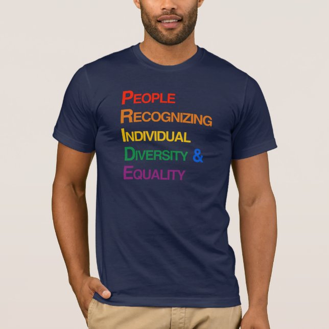 T-SHIRT FIERTÉ : LES GENS IDENTIFIANT LA DIVERSITÉ (Devant)