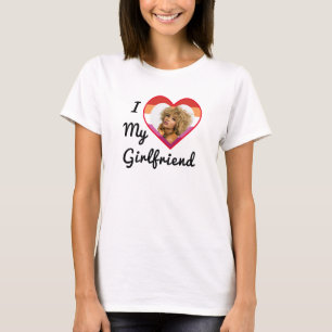 T-shirt Fierté lesbienne Photo personnalisée J'aime ma pet