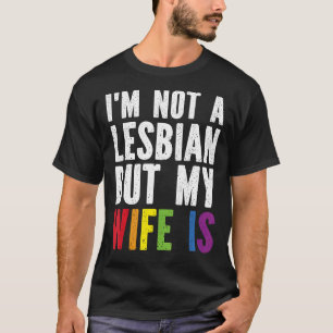 T-shirt Fierté LGBT Trans Je ne suis pas une lesbienne mai