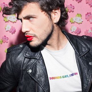 T-shirt Fierté LGBTQ Arc-en-ciel sonne Gay Je suis dans