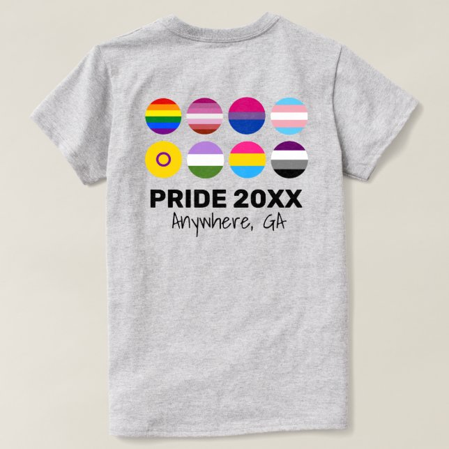 T-shirt Fierté LGBTQ+ (Image Précédente Pour Couleurs Légè (Design dos)