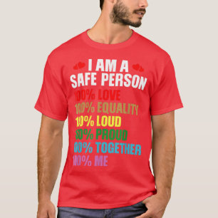 T-shirt Fierté LGBTQ Je Suis Une Personne Sûre 100 Amour E