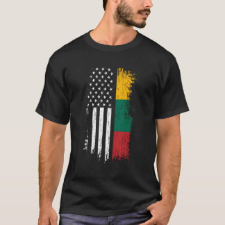 T-shirt Fierté lituanienne américaine Drapeau Lituanie Usa