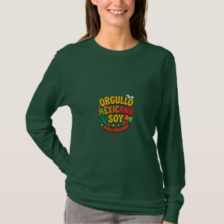 T-shirt Fierté Mexicaine Je Suis Femmes, s Manches Longues