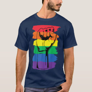 T-shirt Fierté Mois Merch LGBT Rainbow Poing LGBTQ Gay Pri