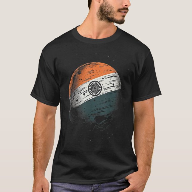 T-shirt Fierté nationale indienne de la lune (Devant)